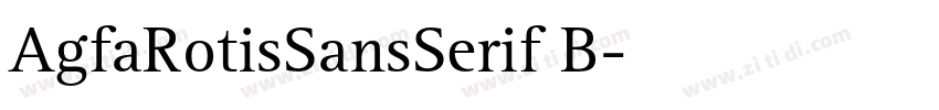 AgfaRotisSansSerif B字体转换